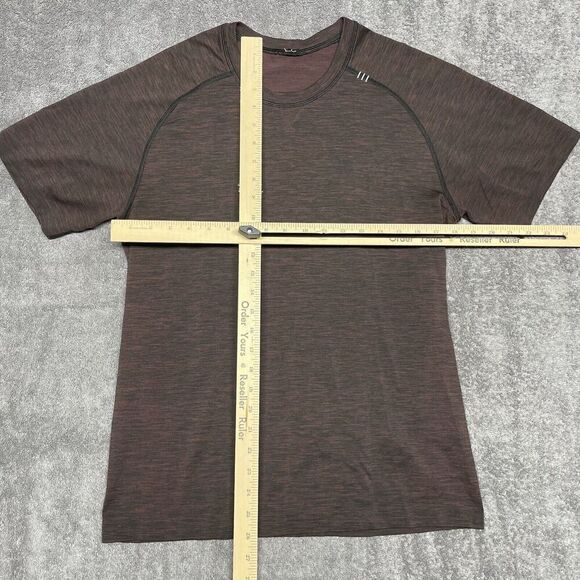 Lululemon T Shirt Mens M Heather Red Metal Vent Tech Short Sleeve Training Gym - Picture 4 of 7